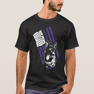 Herder Huisdier Hond Herder Vlag Patriot Duitse He T-shirt