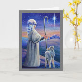 Herder Jonge Lam & Ster Aquarel Kunst Kaart (Gele Bloem)