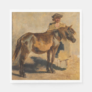 Herder Met een Paard (Boerderijdier) Servet