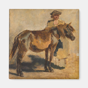 Herder Met een Paard (Equine) Magneet