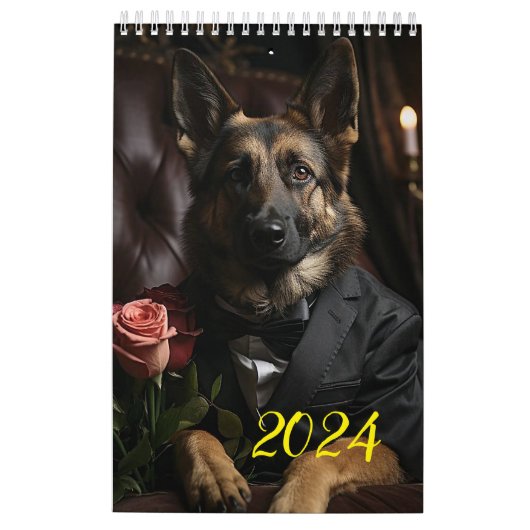 Herders en Dobermans. 2024 Kalender (Achterkant)