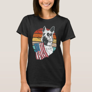 herdershond met Amerikaanse vlag Ame T-shirt