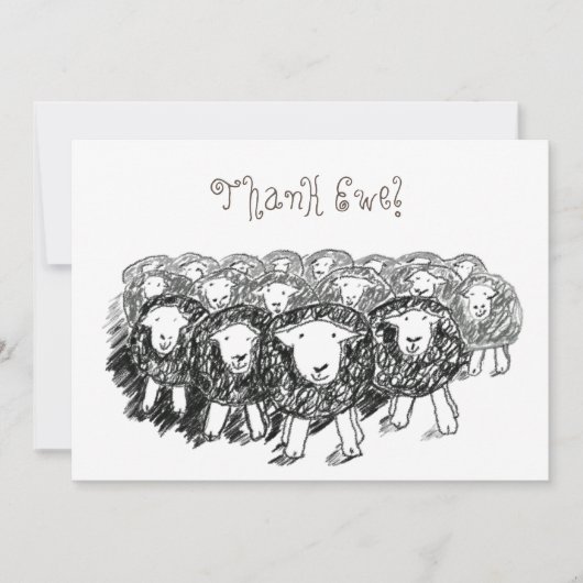 Herdwick Flock Hartelijk dank Bedankkaart (Voorkant)
