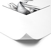 Herdwick Lamb in loopgravenjas (sneeuw) Poster (Hoek)