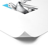 Herdwick Lamb in Trench Coat (Old-School Blue) Poster (Hoek)