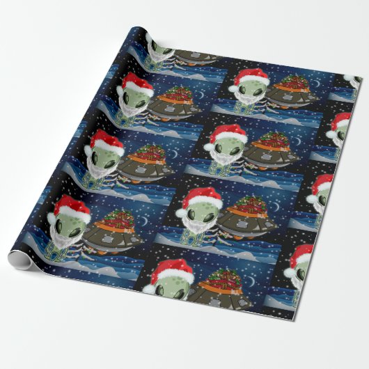 HERE COMES SANTA CLAUS CADEAUPAPIER (Uitgerold)