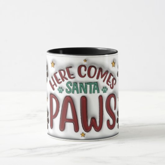 Here Comes Santa Paws Mug (Centre)