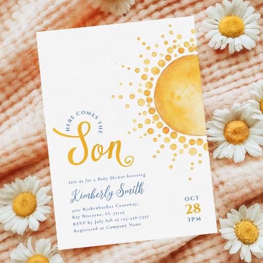 Here Comes the Son Baby Shower Invitation