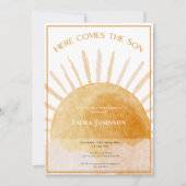 Here Comes the Son Baby Shower Invitation Save The Date (Voorkant)