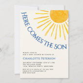 Here Comes The Son Baby Shower Kaart (Voorkant)