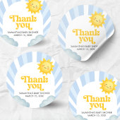 Here Comes the Son Baby Shower Ronde Sticker