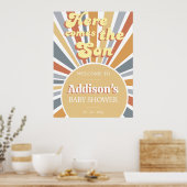 Here Comes The Son Baby shower welkomstbord Poster (Keuken)