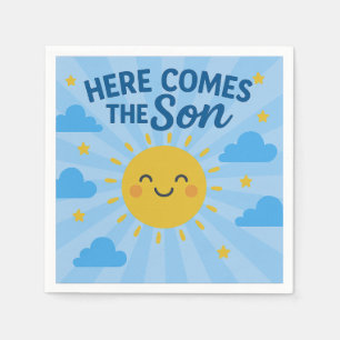 Here Comes the Son Baby Shower- Zonneschijn Servet