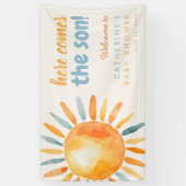 Here Comes the SON Boho Baby Shower Banner (Verticaal)