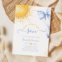 Here Comes the Son Coquette Baby Shower