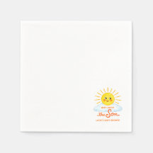 Here Comes the Son Hand Drawn Sunshine Baby Shower