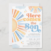 Here Comes the Son Sunshine Baby Shower Invitation (Devant)