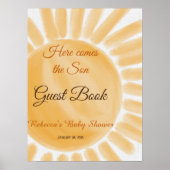 Here Comes the Son Sunshine Ray Baby Shower Poster (Voorkant)