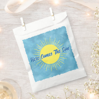 Here Comes The Son Watercolor Baby Shower Custom  Bedankzakje