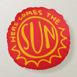 Here comes the sun rond kussen
