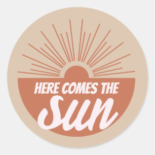 Here comes the sun ronde sticker