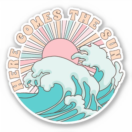 Here comes the sun sticker (Voorkant)