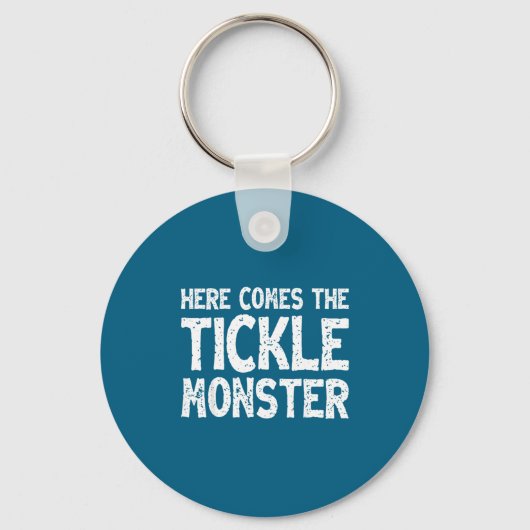 Here Comes The Tickle Monster Funny Tickling Laugh Sleutelhanger (Voorkant)