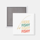 Here-fishy Funny Gevist Ontwerp B Vis _1 Magneet (Voorkant / Achterkant)