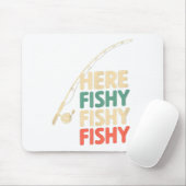 Here-fishy Funny Gevist Ontwerp B Vis _1 Muismat (Met muis)