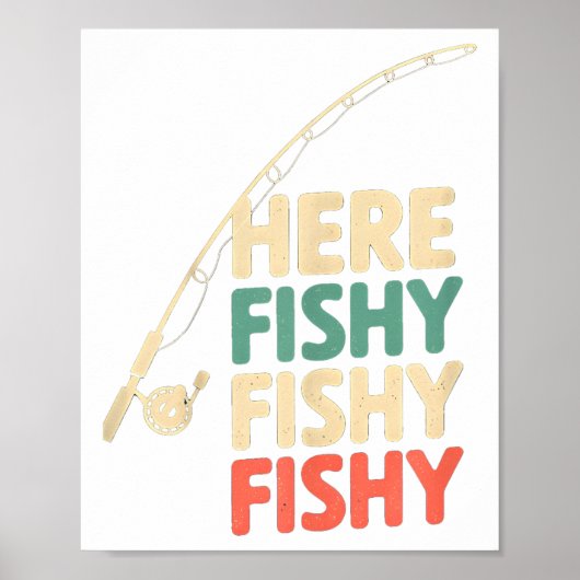 Here-fishy Funny Gevist Ontwerp B Vis _1 Poster (Voorkant)