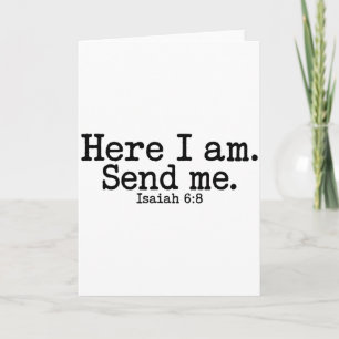 Here I Am Lord Send Me T Christelijk Geloof Religi Kaart