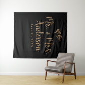 HERE & MEVROUW. Goud Script Typografie Modern Mini Wandkleed (In Situ (horizontaal))