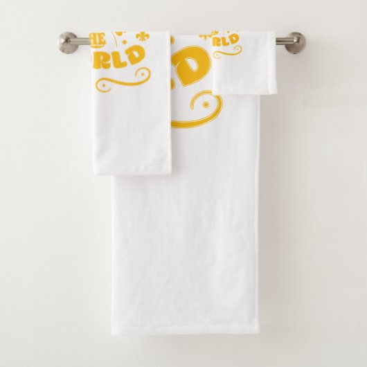 Here the world bad handdoek (Insitu)