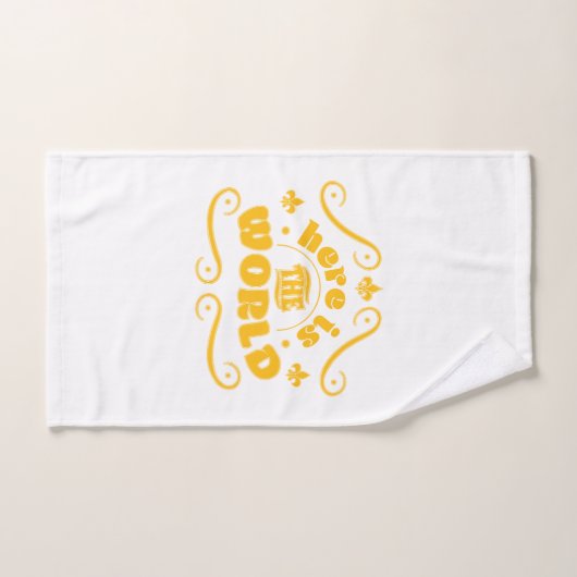 Here the world bad handdoek (Handdoek)