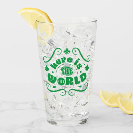 Here the world glas (Voorkant ijs)