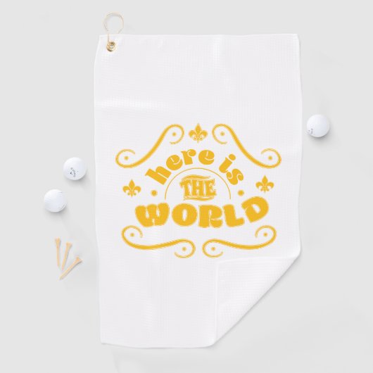 Here the world golfhanddoek (Insitu)