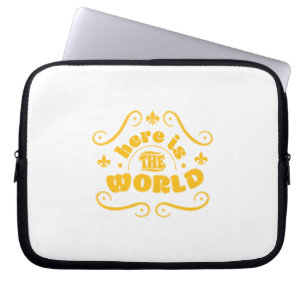 Here the world laptop sleeve