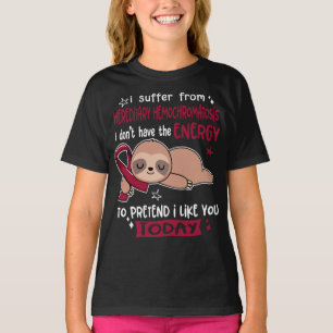 Hereditaire Hemochromatose Bewustmaking Koolstofon T-shirt