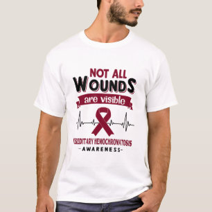 Hereditaire Hemochromatosis Awareness Montage Ribb T-shirt