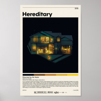 Hereditary Ari Aster minimalist Movie Ret Poster