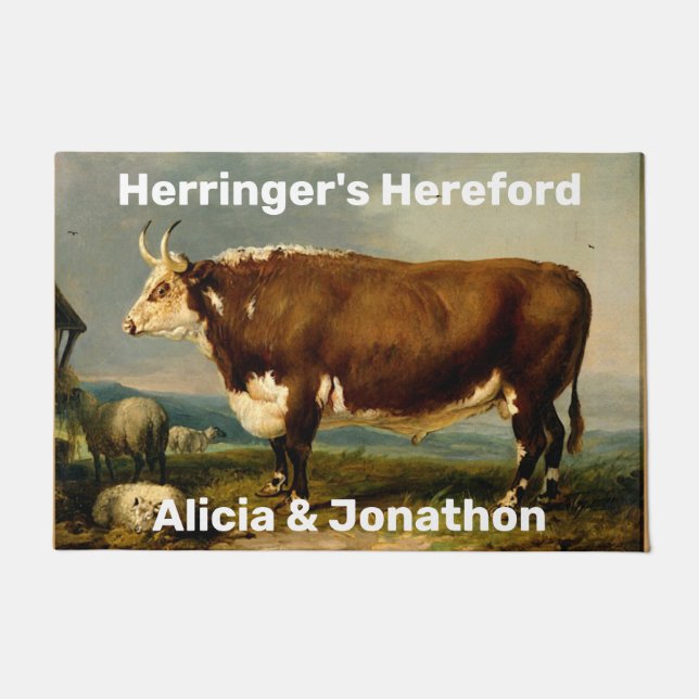 Hereford Bull Deurmat (Voorkant)