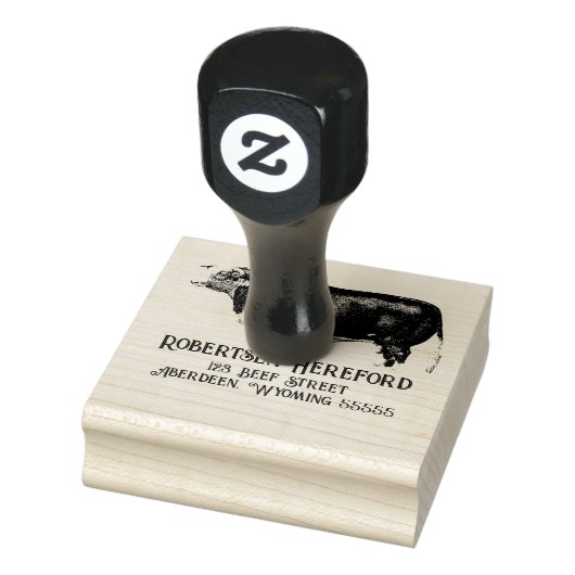  Hereford Bull Rubberstempel (Stempel)