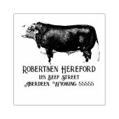  Hereford Bull Rubberstempel (Afrduk)