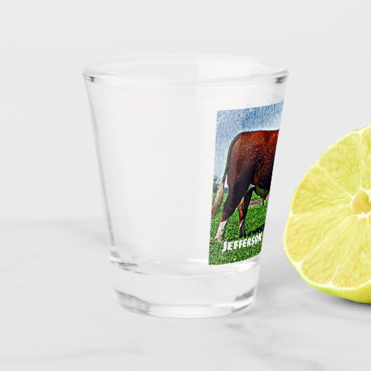 Hereford Bull Shot Glas (Links)