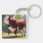 Hereford Bull Sleutelhanger (Achterkant)