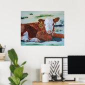 Hereford Calf Poster (Thuiskantoor)