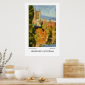 Hereford Cathedral Fine Art Poster Print (Keuken)