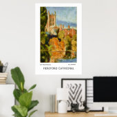 Hereford Cathedral Fine Art Poster Print (Thuiskantoor)
