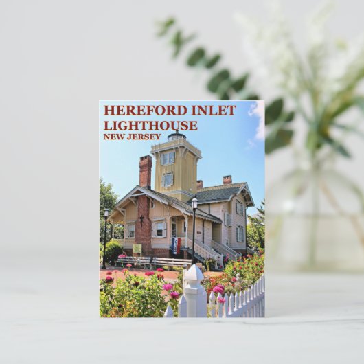 Hereford Inlet Lighthouse, New Jersey Briefkaart (Staand voorkant)