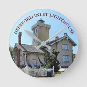 Hereford Inlet Lighthouse, New Jersey Clock Ronde Klok